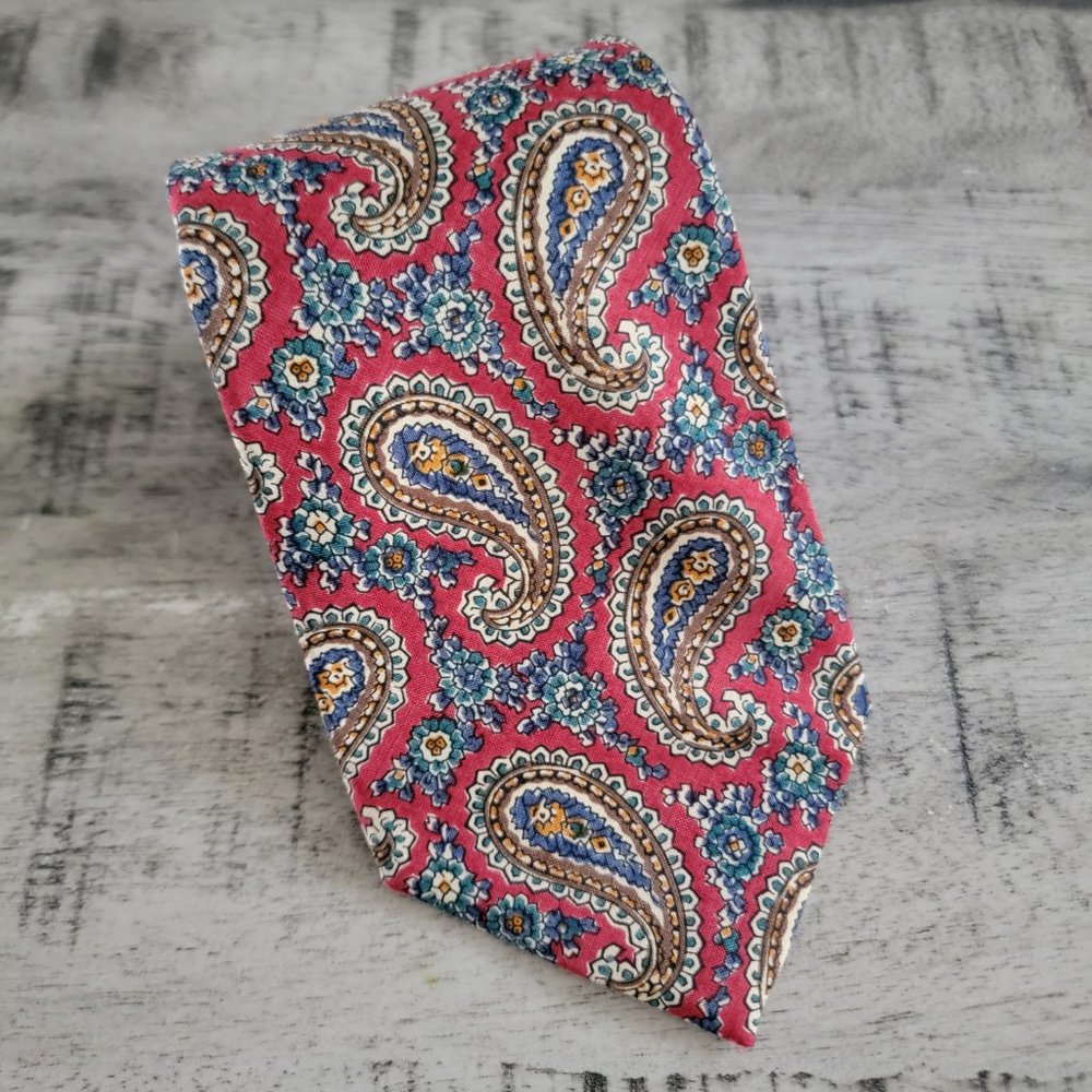 Liberty of London Paisley Print Silk Tie 56.5 x 3.5